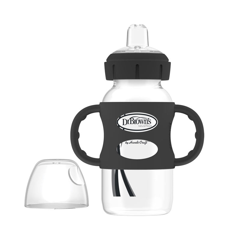 Load image into Gallery viewer, Dr.Brown’s® Milestones™ Wide-Neck Sippy Spout Bottle with Silicone Handles 270 mL
