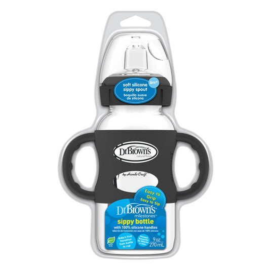 Dr.Brown’s® Milestones™ Wide-Neck Sippy Spout Bottle with Silicone Handles 270 mL