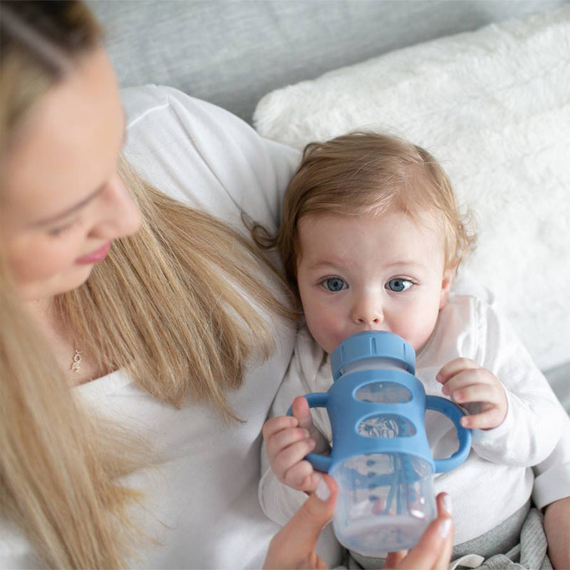 Load image into Gallery viewer, Dr.Brown’s® Milestones™ Wide-Neck Sippy Spout Bottle with Silicone Handles 270 mL
