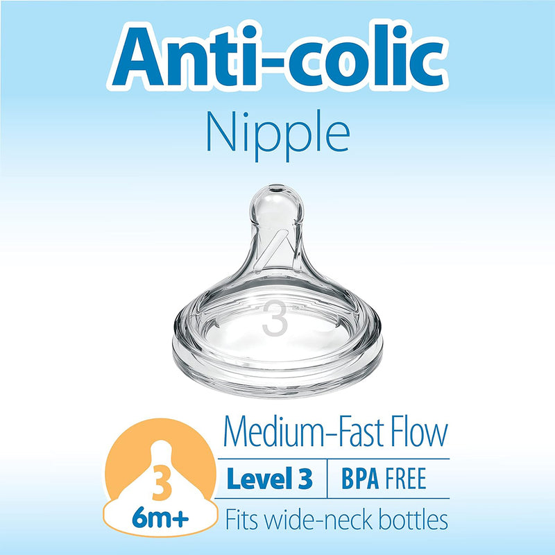 Load image into Gallery viewer, Dr.Brown’s Natural Flow® Wide-Neck Baby Bottle Silicone Nipple
