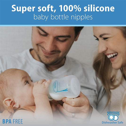 Dr.Brown’s Natural Flow® Wide-Neck Baby Bottle Silicone Nipple