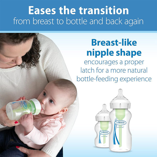 Dr.Brown’s Natural Flow® Wide-Neck Baby Bottle Silicone Nipple